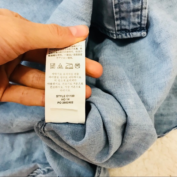 J. Crew Pocket Shirt Chambray Blue XS Button Down - Picture 5 of 8